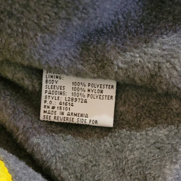 London Fog Yellow Hooded Zip Up Jacket NWOT Large 14 16 Girls - Picture 8 of 8